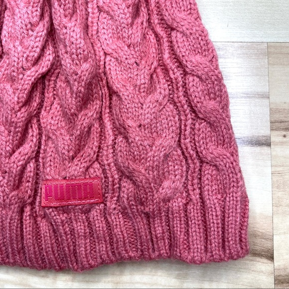 PUMA Cable Knit Pom Beanie NWOT - Picture 2 of 4